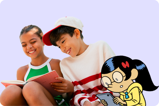 Kids reading together